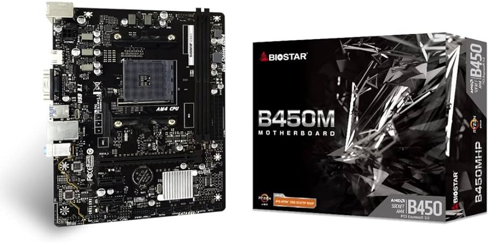 BIOSTAR B450MHP AM4 AMD (2 SLOT RAM)