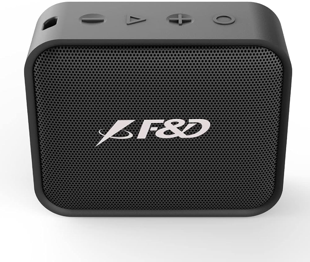 F&D W5 PORTABLE WITH 5+ HOUR PLAYTIME BLACK  BLUETOOTH SPEAKER