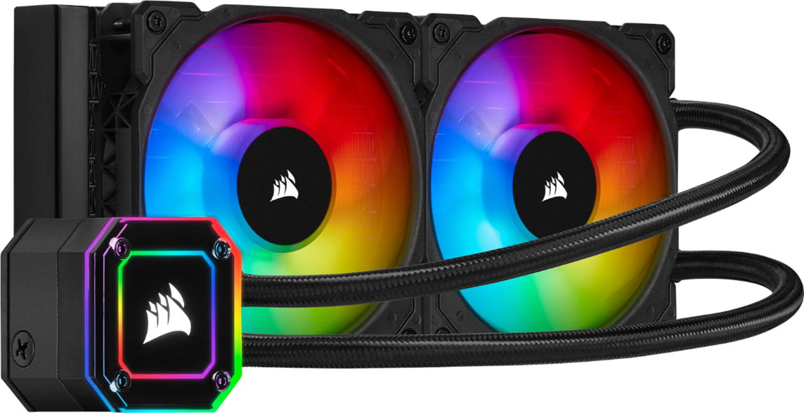 CORSAIR HYDRO SERIES, ICUE H100I ELITE CAPELLIX RGB, 240MM RADIATOR, DUAL ML120 RGB PWM FANS, POWERFUL ICUE SOFTWARE, LIQUID CPU COOLER