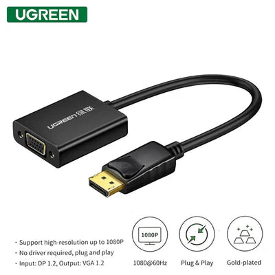 UGREEN DP109 DISPLAY PORT MALE TO VGA FEMALE CONVERTER