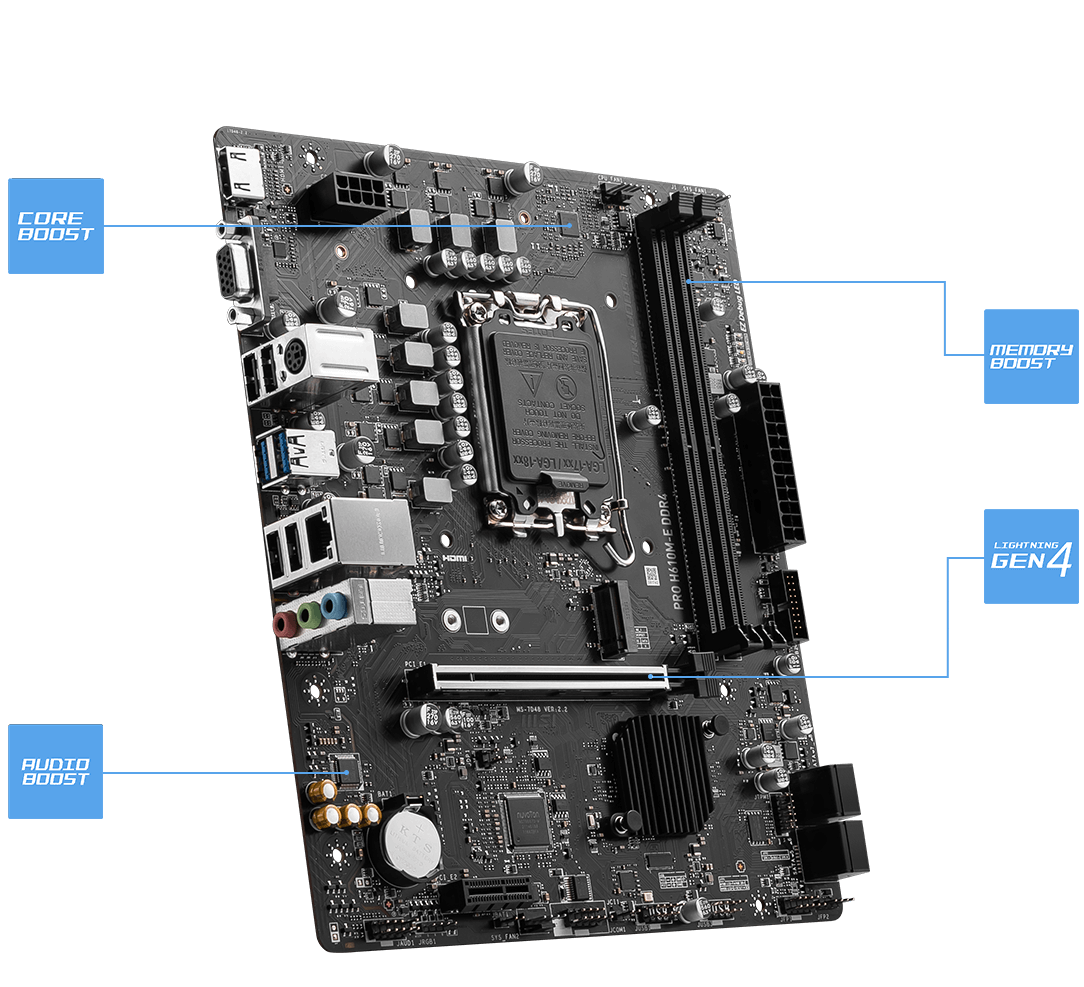 MSI PRO H610M-E DDR4 MOTHERBOARD