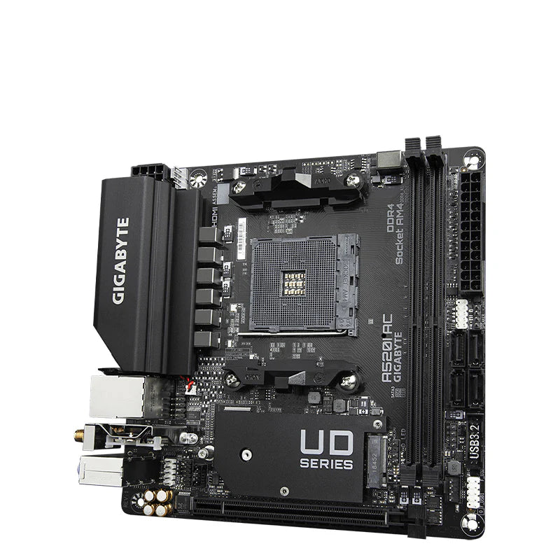 GIGABYTE AMD A520I-AC MINI ITX ULTRA DURABLE MOTHERBOARD