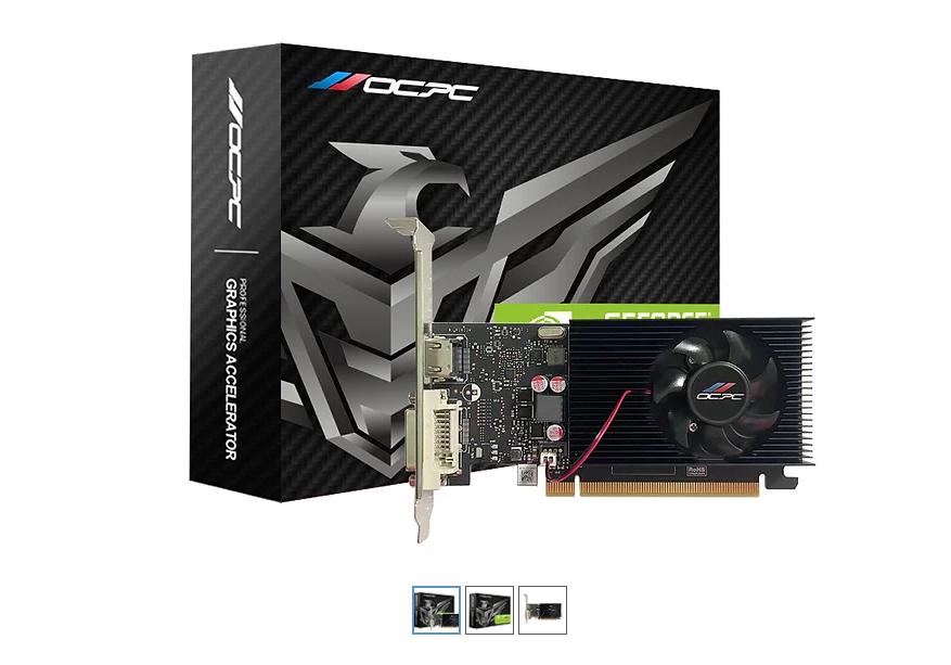 OCPC GF GT1030 LOW PROFILE 4GB-DDR4/DVI+HDM/64-BIT/1* FAN GRAPHICS CARD