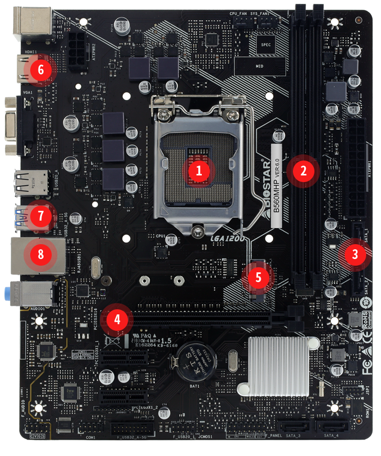 BIOSTAR MOTHERBOARD (NO BOX) (PD)