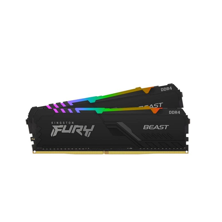 KINGSTON FURY BEAST RGB 16GB (8x2) 3200MT/S DDR4 CL16 DIMM  DESKTOP MEMORY