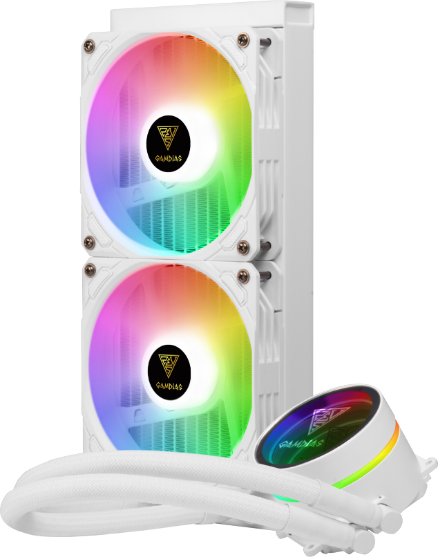 GAMDIAS CHIONE M3-240W WHITE CPU LIQUID COOLER