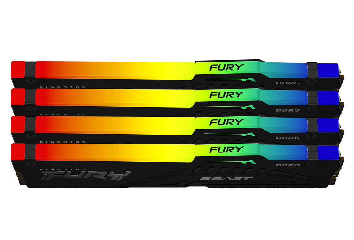 KINGSTON HYPER X FURY BEAST RGB 32GB (16x2) DDR4 3200MT/s CL16 DESKTOP MEMORY