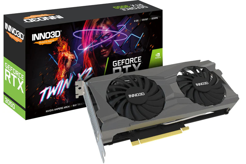 INNO3D GEFORCE RTX 3050 8GB GDDR6 TWIN X2 OC FAN 3XDPXHDMI | GRAPHICS CARD (N30502-08D6X-1711VA41)