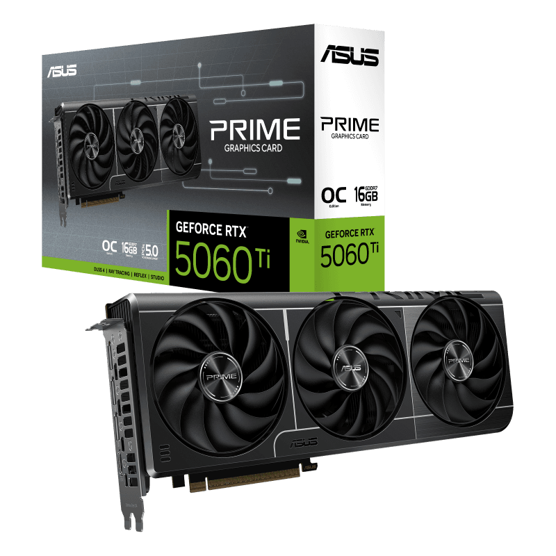 ASUS PRIME GEFORCE RTX 5060Ti 16GB GDDR7 OC EDITION GRAPHICS CARD