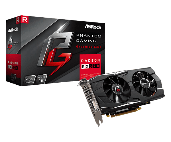 ASROCK PHANTOM GAMING D RADEON RX 570 4GB GDDR5 PCI EXPRESS 3.0 X16 GRAPHICS CARD