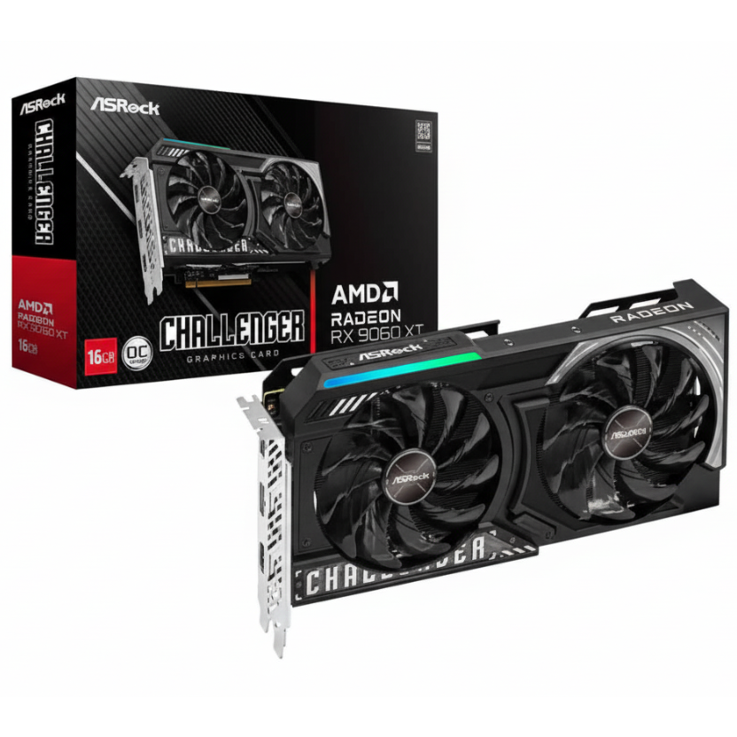 ASROCK RADEON RX 9060XT CHALLENGER 16GB OC GDDR6 GRAPHICS CARD