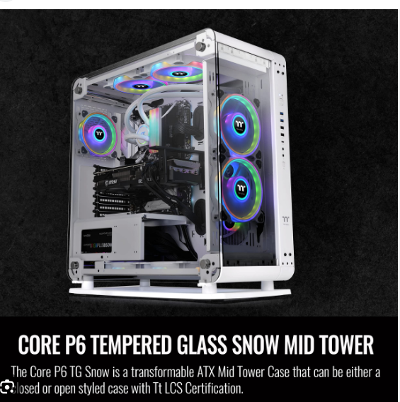 THERMALTAKE CORE P6 TG MID TOWER ATX CHASIS GAMING CASE