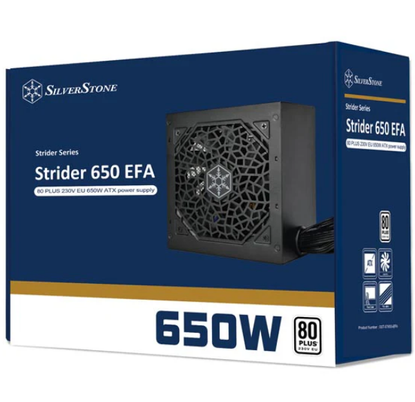 SILVERSTONE STRIDER ESSENTIAL 650WATTS 80PLUS SST-ST650-EFA APFC NON-MODULAR POWER SUPPLY