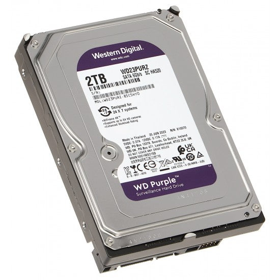 WESTERN DIGITAL 2TB 3.5" PURPLE WD23PURZ HARD DISK DRIVE