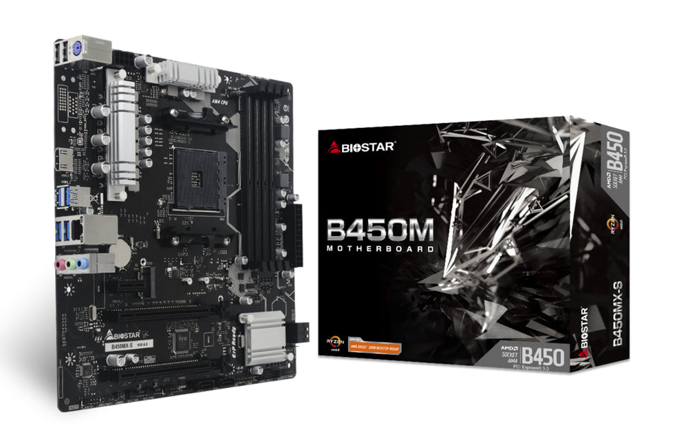 Biostar Mid Range Motherboard 2020 BIOSTAR B450MX-S SLOT MOTHERBOARD