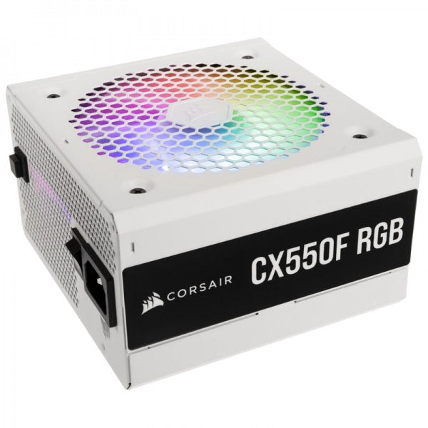 CORSAIR CX550F RGB SERIES CX550F RGB WHITE 550W 80+ BRONZE FULLY MODULAR ATX POWER SUPPLY