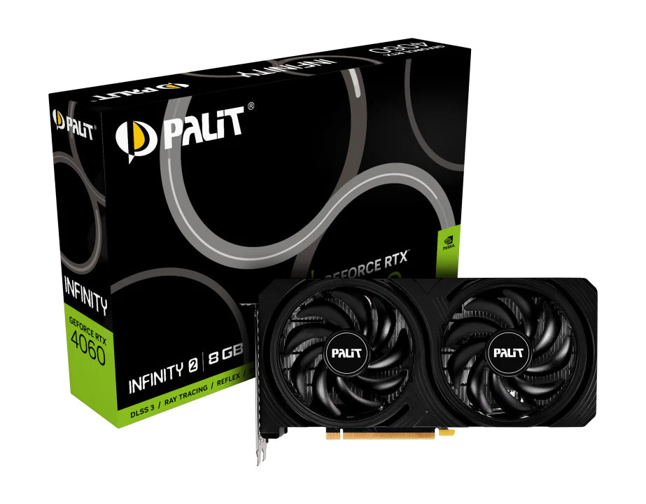 PALIT RTX 4060 INFINITY 2 8GB GDDR6 128BIT 3-DP HDMI [DUAL FAN] GRAPHICS CARD