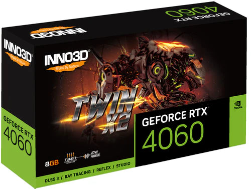 INNO3D GEFORCE RTX 4060 TWIN X2 IN3D N40602-08D6-173051N 8GB 128BIT GDDR6 GRAPHICS CARD