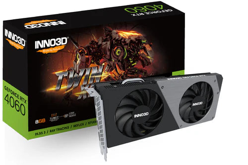 INNO3D GEFORCE RTX 4060 TWIN X2 IN3D N40602-08D6-173051N 8GB 128BIT GDDR6 GRAPHICS CARD