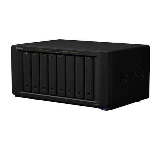 SYNOLOGY DS1821 + 8-Bay Tower NAS [AMD Ryzen V1500B Quad-Core, 4GB DDR4 ECC SODIMM, 8 x 2.5"/3.5" SATA HDD/SSD,  DISKSTATION