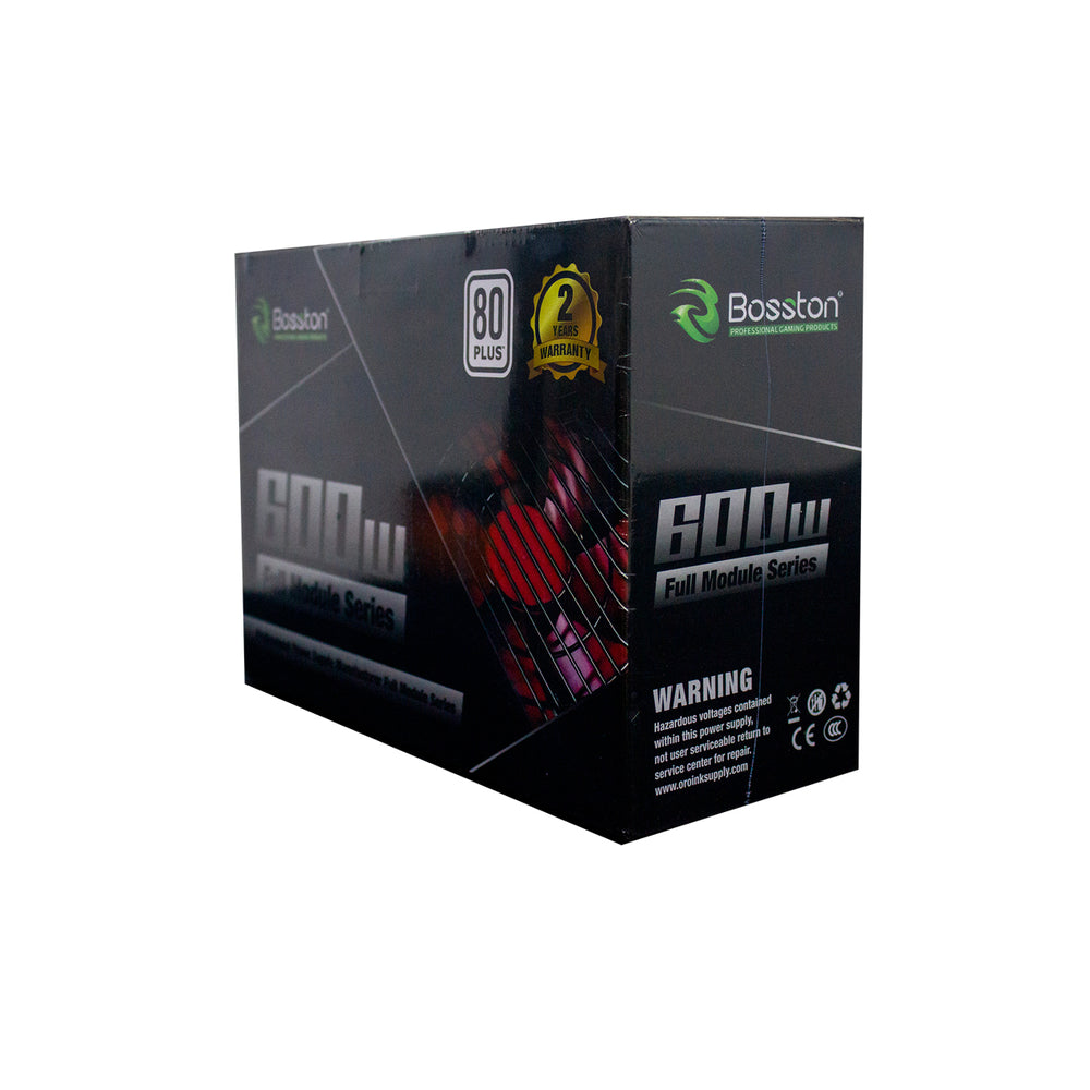 BOSSTON 600WATTS 80+ TRUE RATED FULL MODULAR POWER SUPPLY
