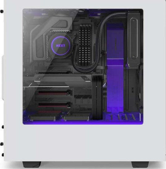 NZXT CA-S340W-W3 SOURCE 340 MATT WHITE+PURPLE GAMING CASE