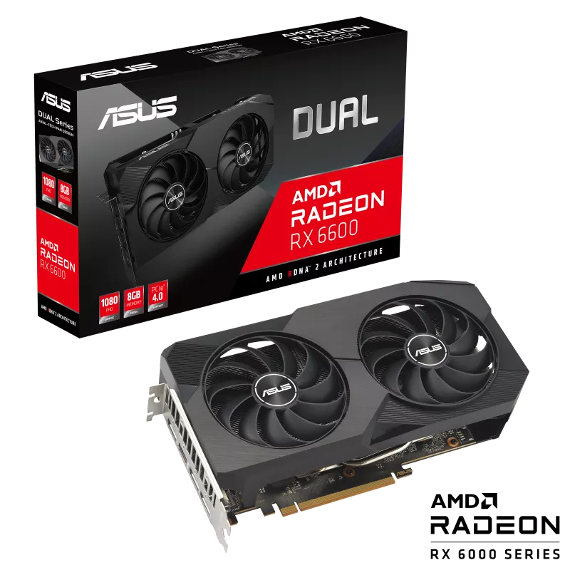 ASUS DUAL RADEON™ RX 6600 V2 8GB GDDR6 GRAPHICS CARD