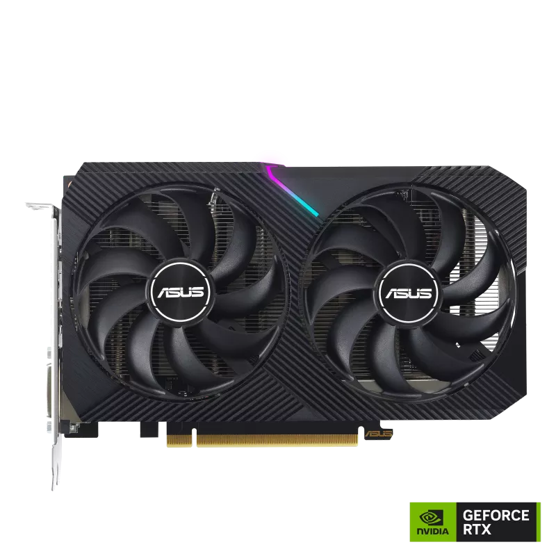 ASUS DUAL GEFORCE RTX 3050 V2 OC EDITION 8GB GDDR6 WITH TWO POWERFULL AXIAL-TECH FANS GRAPHICS CARD