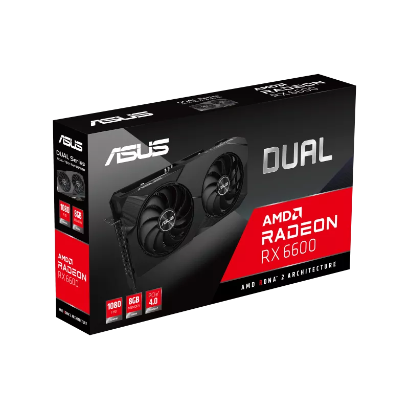 ASUS DUAL RADEON™ RX 6600 V2 8GB GDDR6 GRAPHICS CARD