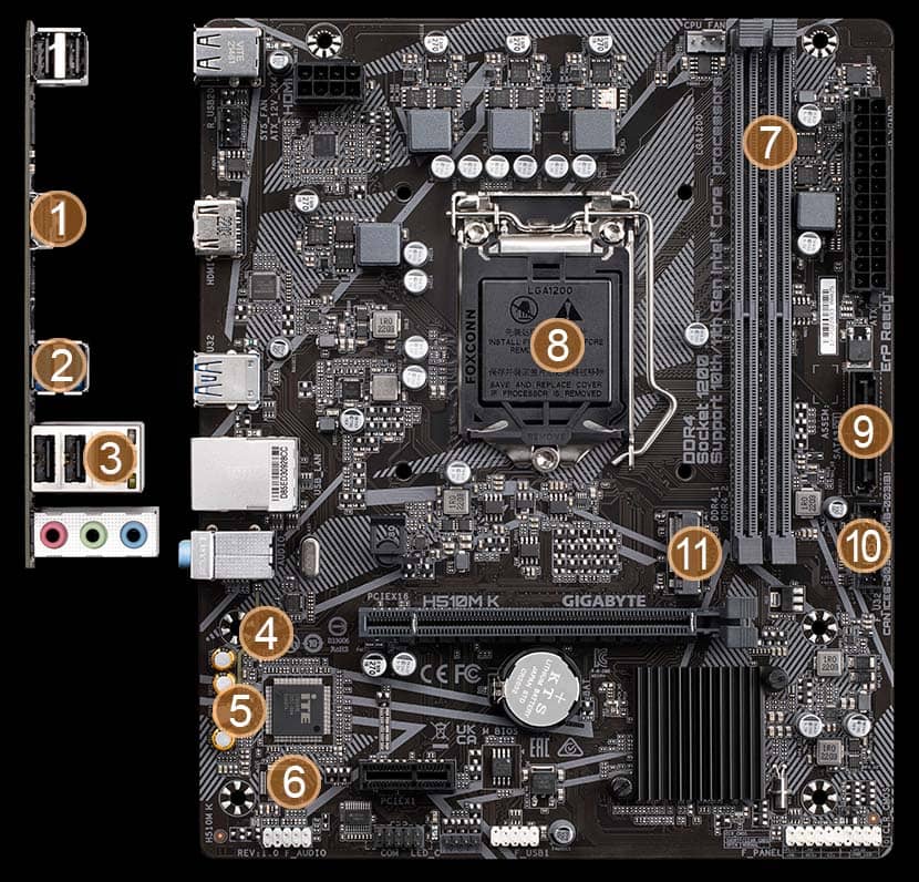 GIGABYTE H510M-K V2 MOTHERBOARD