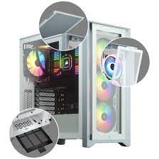 CORSAIR ICUE 4000X RGB WHITE STEEL / PLASTIC / TEMPERED GLASS ATX MID TOWER COMPUTER CASE