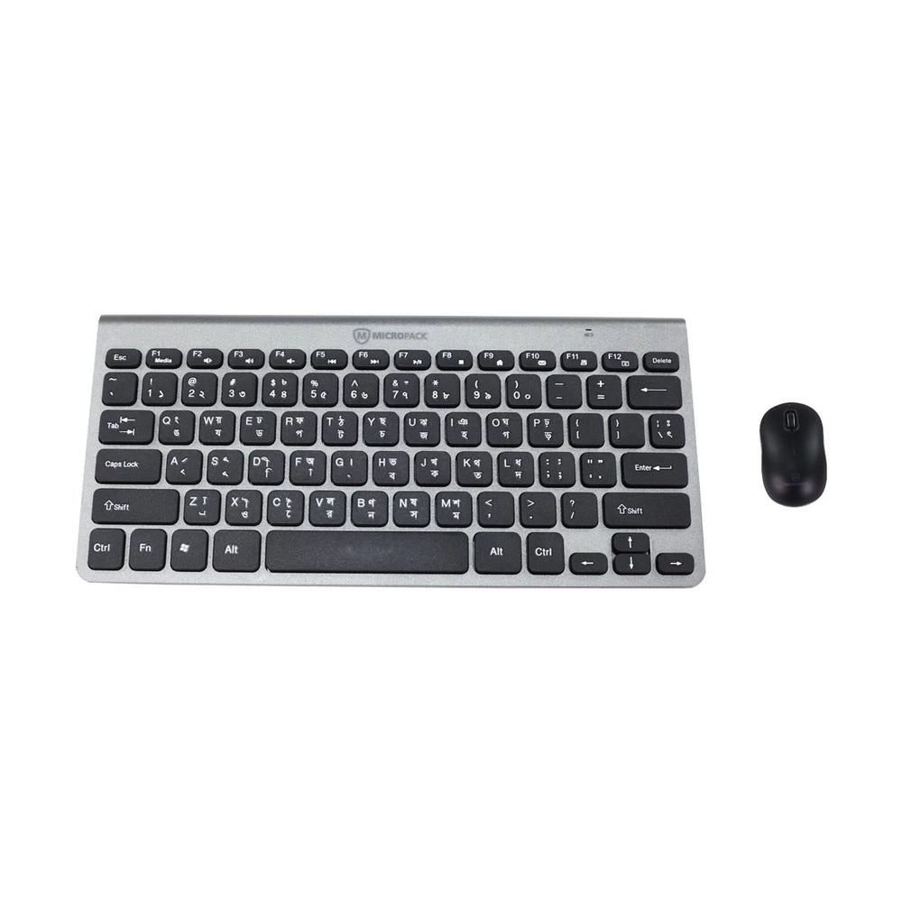MICROPACK  KM-218 WIRELESS MINI KEYBOARD AND MOUSE COMBO