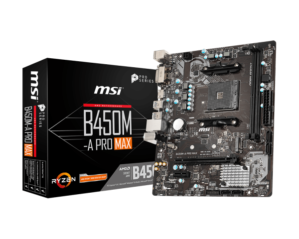 MSI B450M-A PRO MAX  AMD AM4 MOTHERBOARD