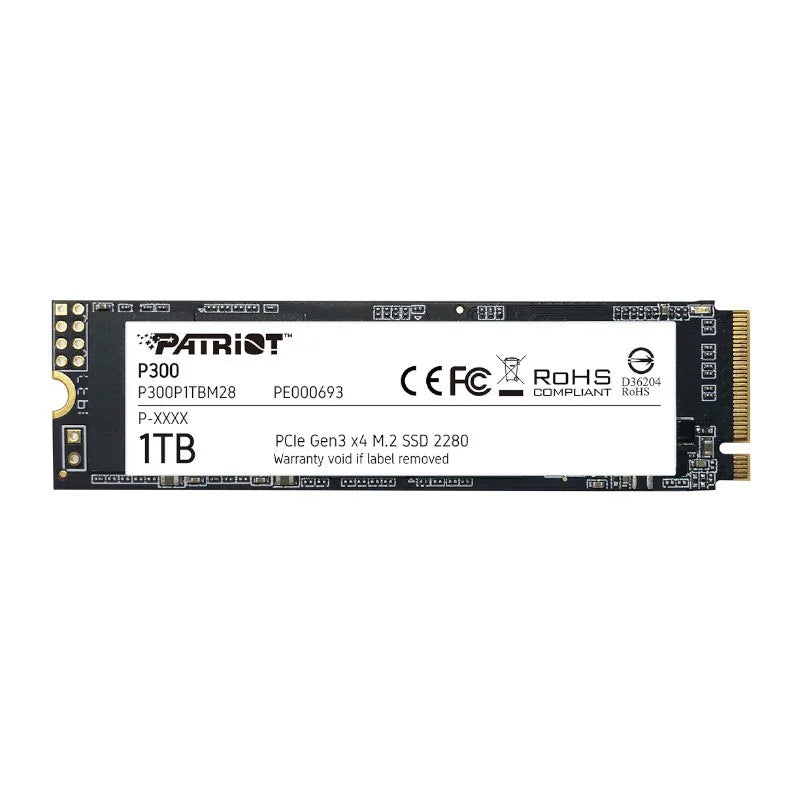 PATRIOT P300 M.2 PCIE GEN 3 X4 1TB LOW-POWER CONSUMPTION SSD