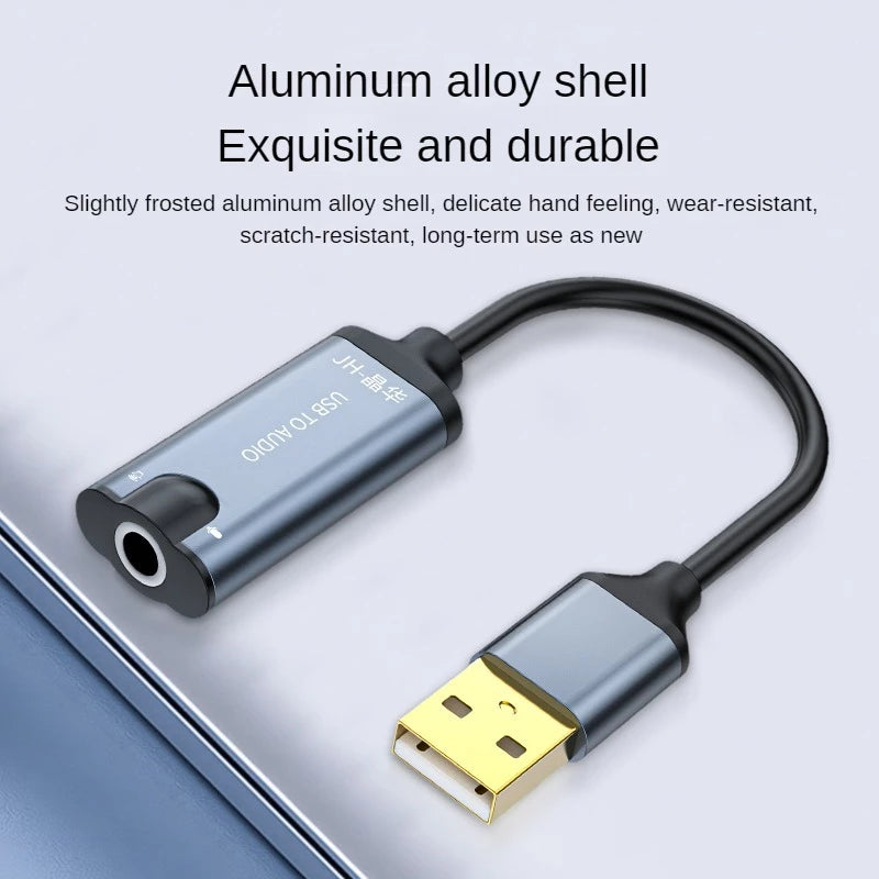 JNHUA JH-Z176 USB EXTERNAL SOUND CARD 1.*3.5MM JACK