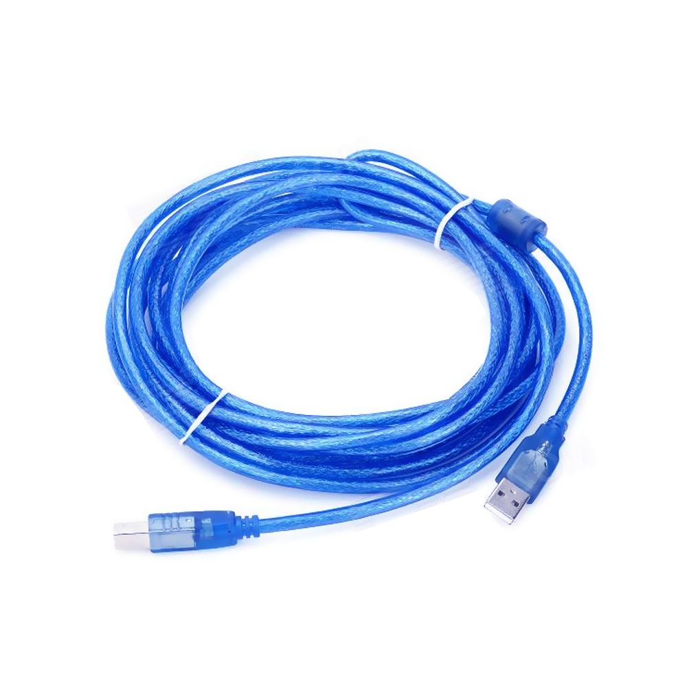 USB PRINTER CABLE 5M METERS BLUE 2.0 CABLE