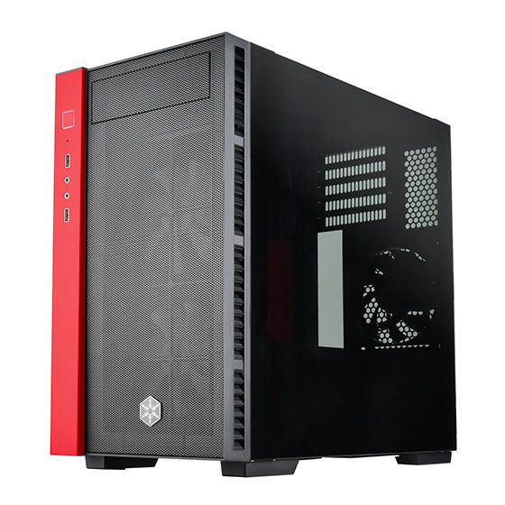 SILVERSTONE REDLINE RL08 RGB TG WINDOW M-ATX CHASSIS - BLACK [BUILT-IN 2 X 120MM RGB FANS]