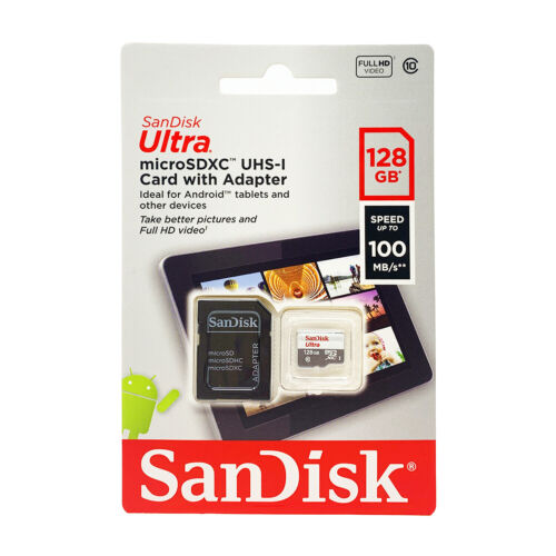 SANDISK ULTRA MICRO SDXC 128GB  SDSQUNR MEMORY CARD