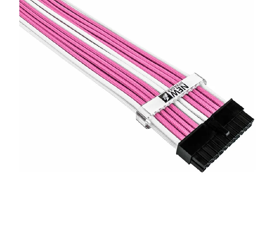 1STPLAYER STEAMPUNK PKW-001 | PINK-WHITE | PSU SLEEVED EXTENSION CABLE KIT