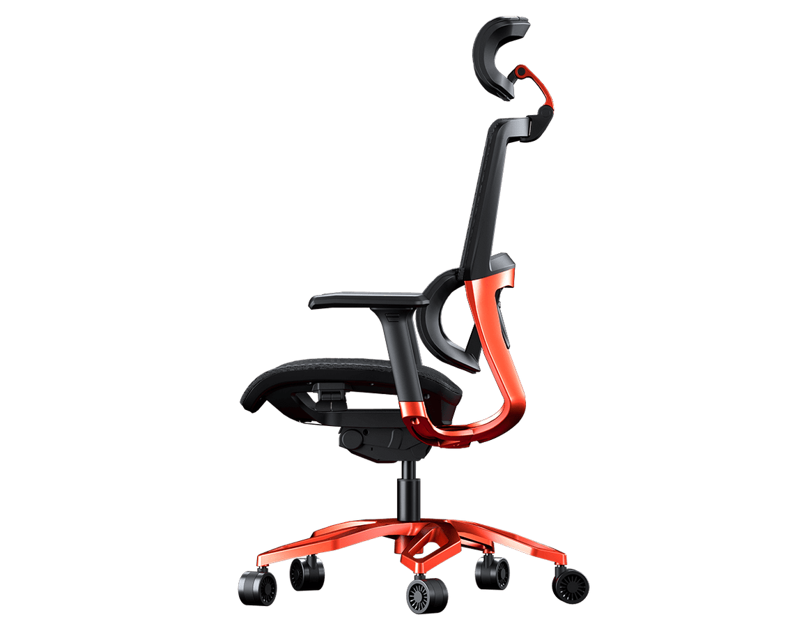 COUGAR ARGO WITH ADJUSTABLE MESH SEAT, BACKREST, AND HEADREST - 3D ADJUSTABLE ARMRESTS AND BREATHABLE PVC LEATHER LUMBAR CUSHION GAMING CHAIR