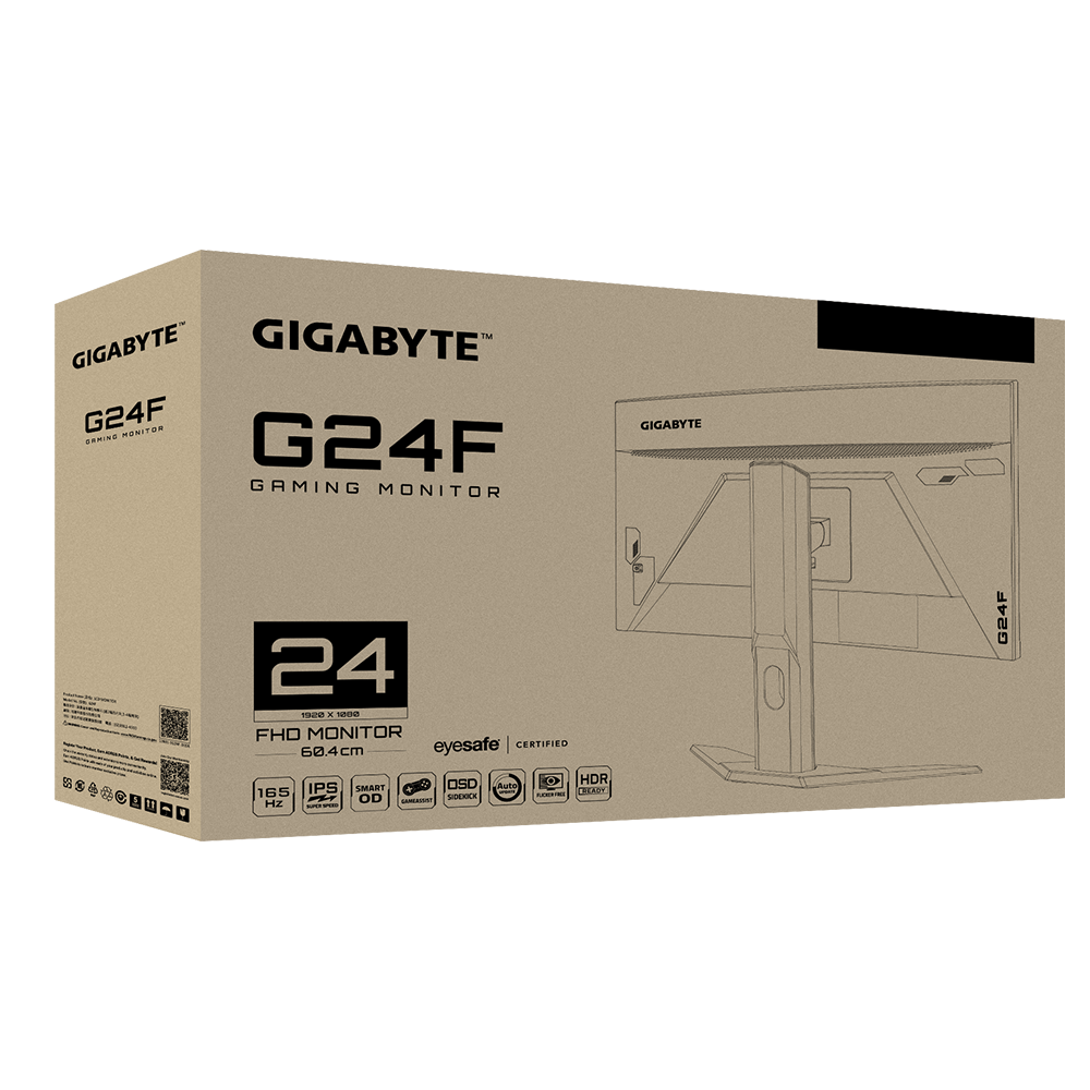 GIGABYTE GP-G24F-AP 24 INCH 1080P IPS 165HZ/OC 170HZ GAMING MONITOR