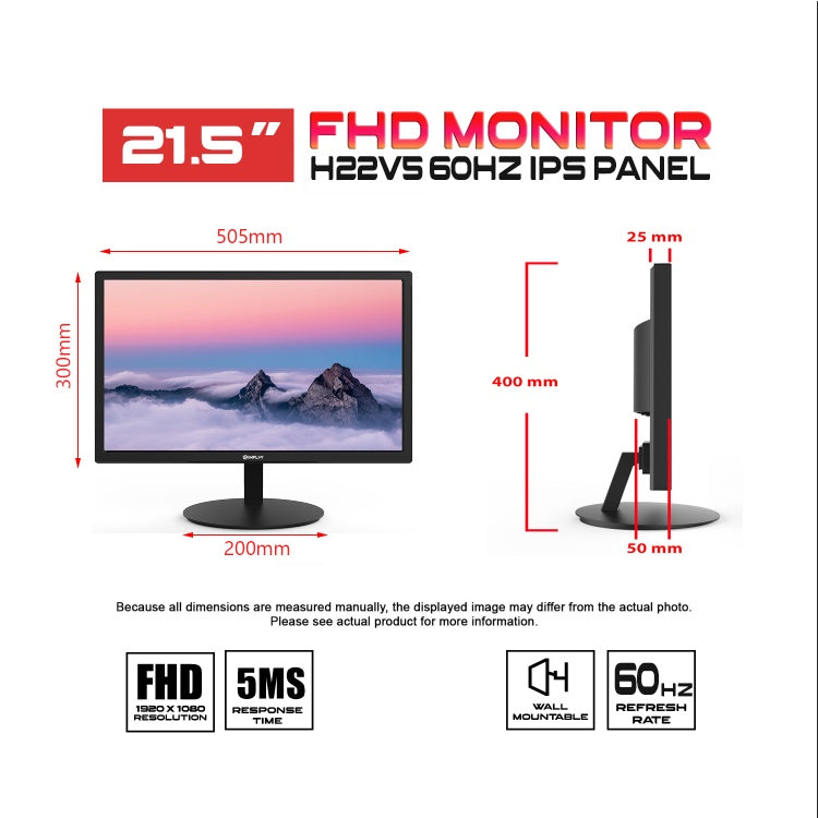 INPLAY/NVISION H22V5 21.5 INCH MONITOR (PD)