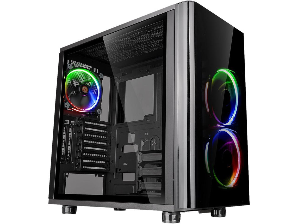 THERMALTAKE VIEW 31 DUAL TEMPERED GLASS ATX TT LCS CERTIFIED BLACK MID TOWER GAMING CASE