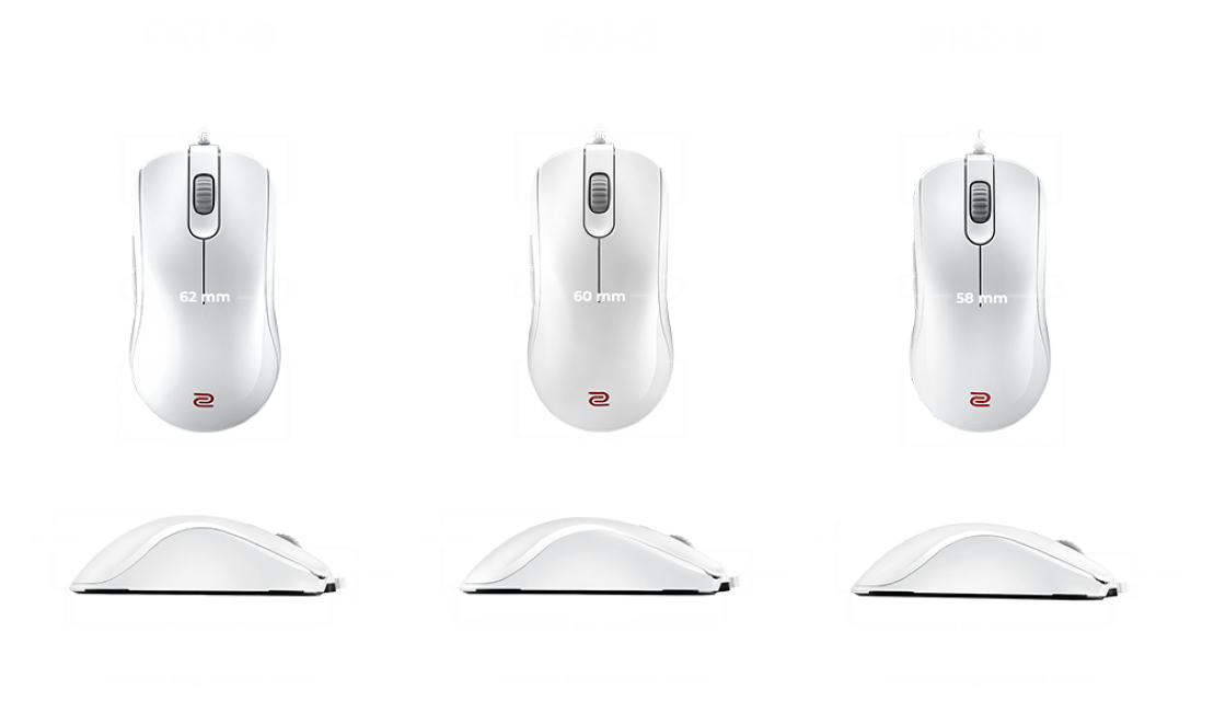 ZOWIE BENQ FK1/FK2 WHITE GAMING MOUSE