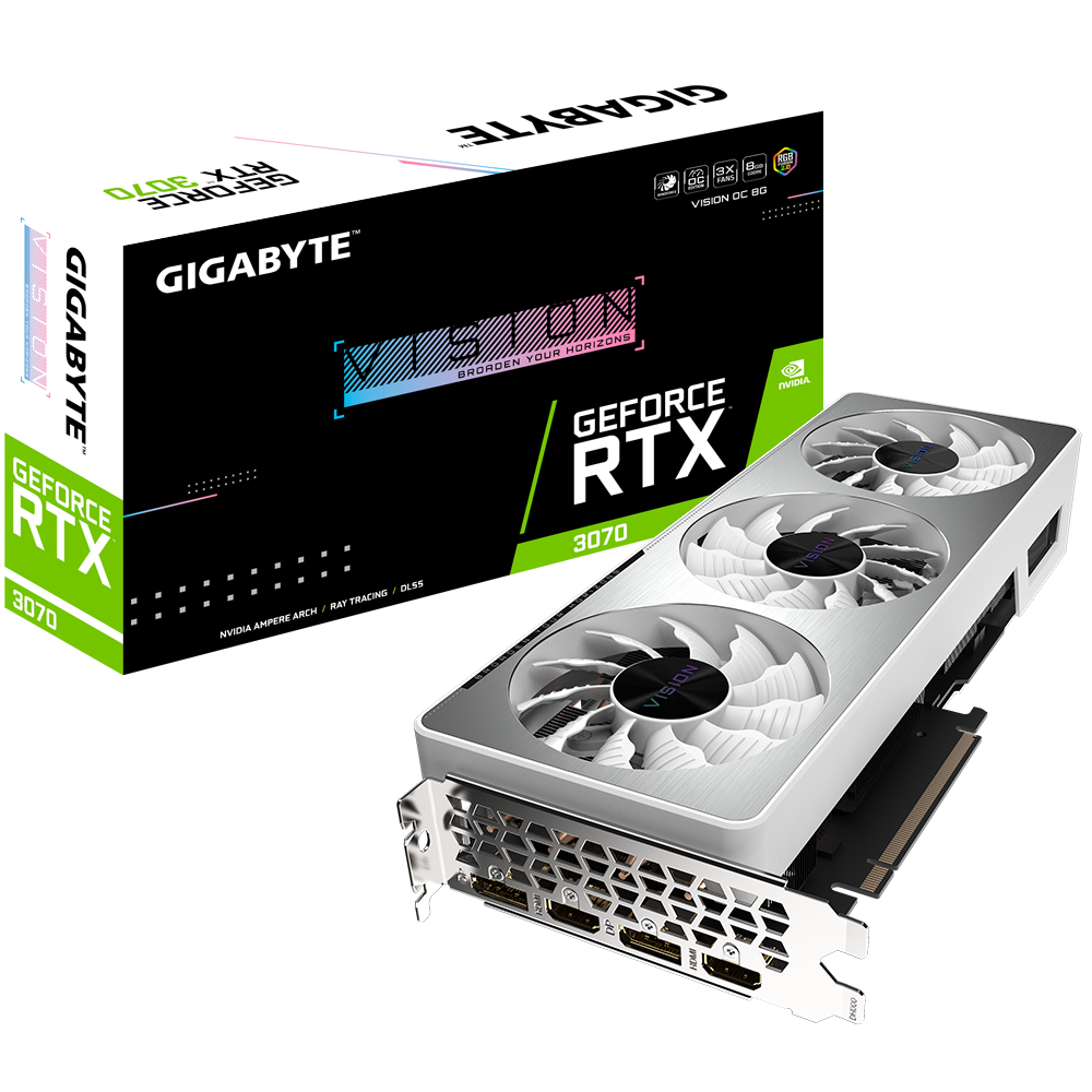 GIGABYTE GEFORCE RTX 3070 VISION OC 8GB GRAPHICS CARD