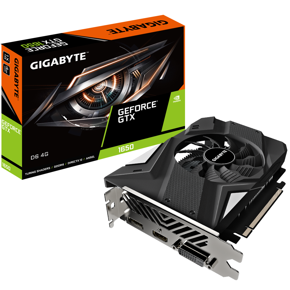 GIGABYTE GEFORCE GTX 1650 4GB GDDR6 128 BIT GRAPHICS CARD