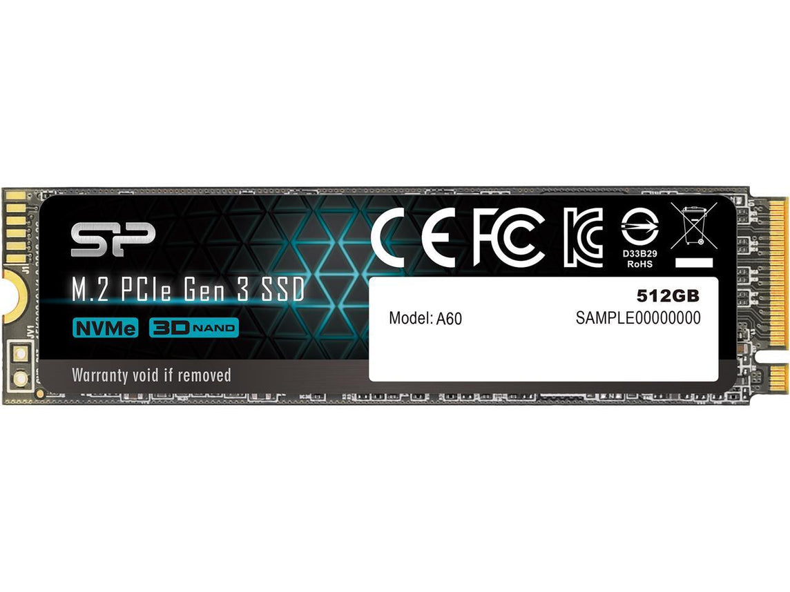 SILICON POWER 512GB NVME M.2 2280 PCIE GEN3 X4 TLC SSD