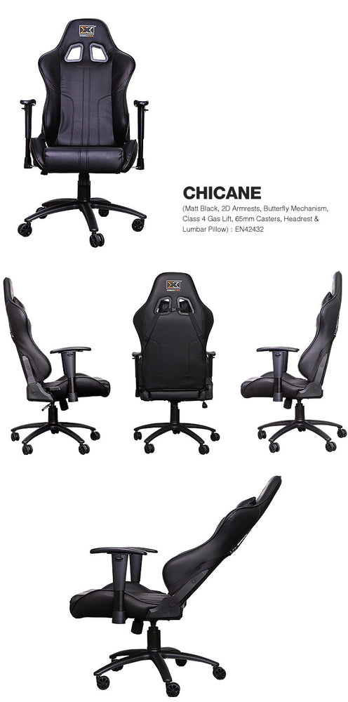 XIGMATEK CHICANE (EN42432) MATTE BLACK GAMING CHAIR