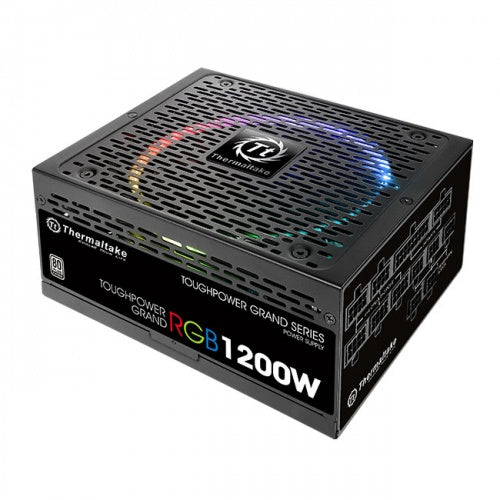 THERMALTAKE TOUGHPOWER GRAND RGB 1200W SLI/CROSSFIRE READY CONTINUOUS POWER RGB LED SMART ZERO FAN ATX12V V2.4 / EPS V2.92 80 PLUS PLATINUM CERTIFIED 10 YEAR WARRANTY FULL MODULAR POWER SUPPLY