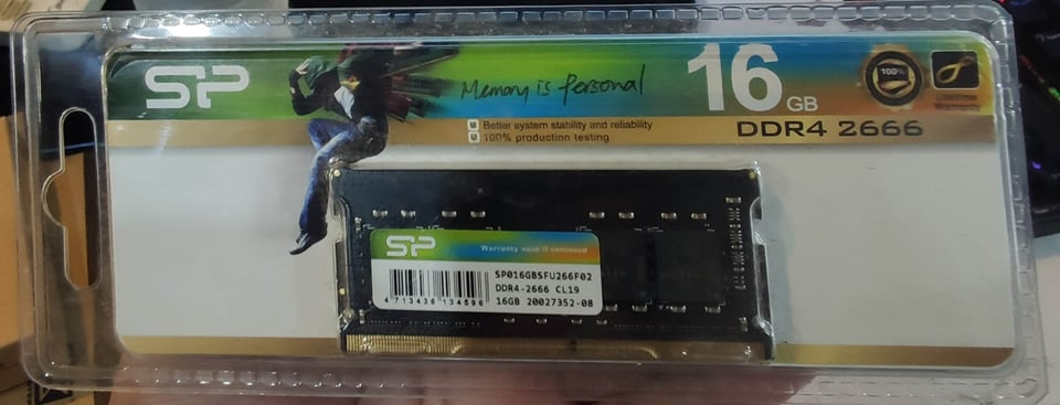 SILICON POWER SODIMM DDR4 16GB 2666MHZ CL19 MEMORY